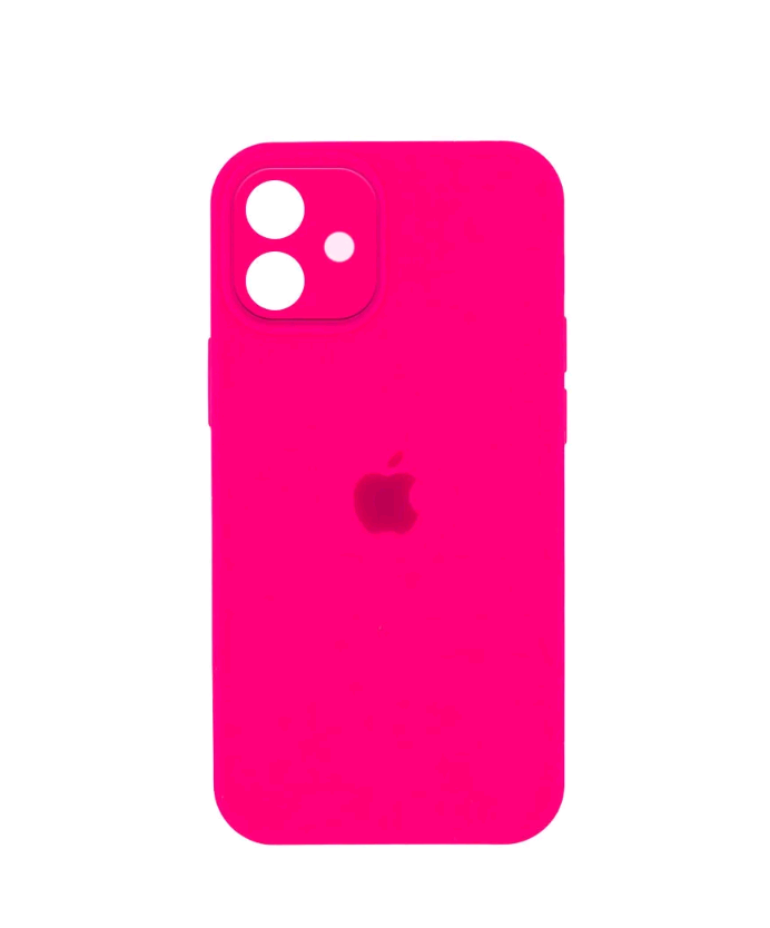 Silicone Case Square Full Camera Protective (AA) для iPhone 11 (Barbie pink)-0